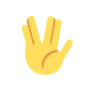 Vulcan salute cartoon animated emoji