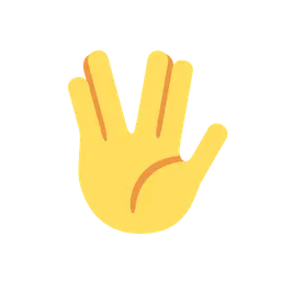 Vulcan salute animated emoji