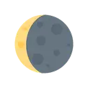 Waning crescent moon cartoon animated emoji