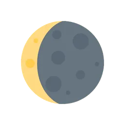 Waning crescent moon animated emoji