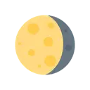 Waning gibbous moon cartoon animated emoji