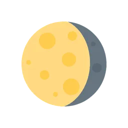 Waning gibbous moon animated emoji