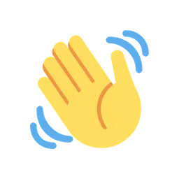 Waving hand animated emoji
