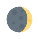 Waxing crescent moon cartoon animated emoji