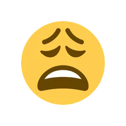 Weary face animated emoji
