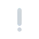 White exclamation mark cartoon animated emoji