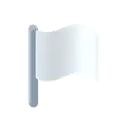 White flag cartoon animated emoji