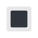 White square button cartoon animated emoji