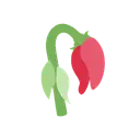 Wilted flower cartoon animated emoji
