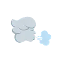 Wind face cartoon animated emoji