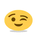 Winking face cartoon animated emoji