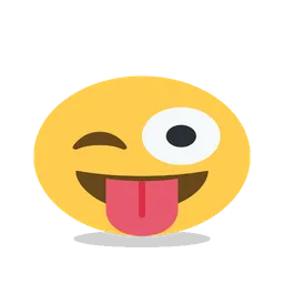 Winking face with tongue animated emoji