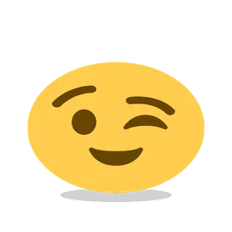 Winking face animated emoji