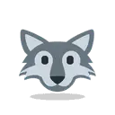 Wolf cartoon animated emoji