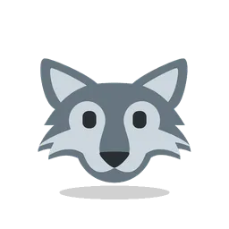 Wolf animated emoji