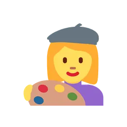 Woman artist animated emoji