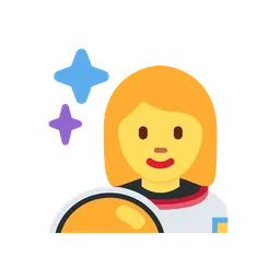 Woman astronaut animated emoji