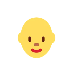Woman: bald animated emoji