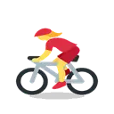 Woman biking cartoon animated emoji