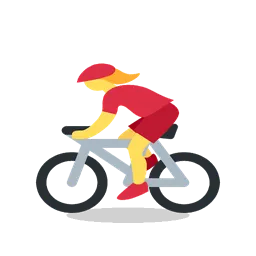 Woman biking animated emoji