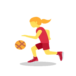 Woman bouncing ball animated emoji