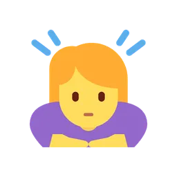 Woman bowing animated emoji