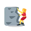 Woman climbing cartoon animated emoji