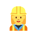 Woman construction worker cartoon animated emoji