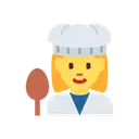 Woman cook cartoon animated emoji