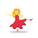 Woman dancing cartoon animated emoji
