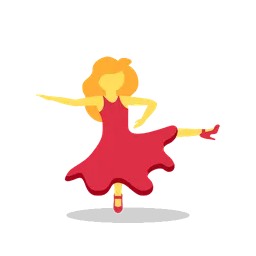 Woman dancing animated emoji