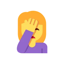 Woman facepalming animated emoji