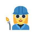 Woman factory worker cartoon animated emoji