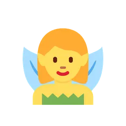 Woman fairy animated emoji