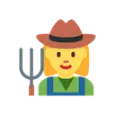 Woman farmer cartoon animated emoji