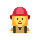 Woman firefighter cartoon animated emoji