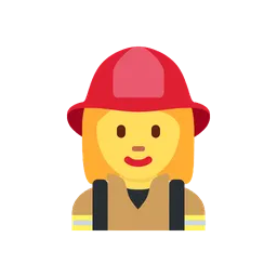 Woman firefighter animated emoji
