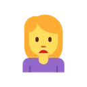 Woman frowning cartoon animated emoji