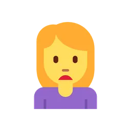 Woman frowning animated emoji