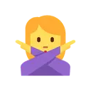 Woman gesturing NO cartoon animated emoji