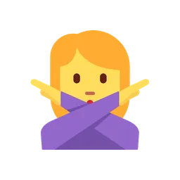 Woman gesturing NO animated emoji