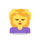 Woman getting massage cartoon animated emoji
