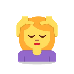 Woman getting massage animated emoji
