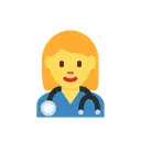 Woman health worker cartoon animated emoji
