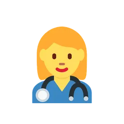 Woman health worker animated emoji