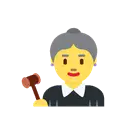 Woman judge cartoon animated emoji