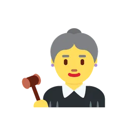 Woman judge animated emoji