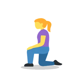 Woman kneeling animated emoji