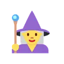 Woman mage cartoon animated emoji