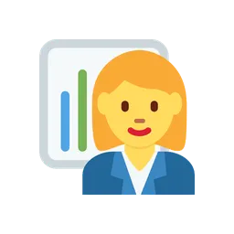 Woman office worker animated emoji